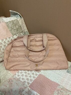 Victoria Secret light pink duffle bag